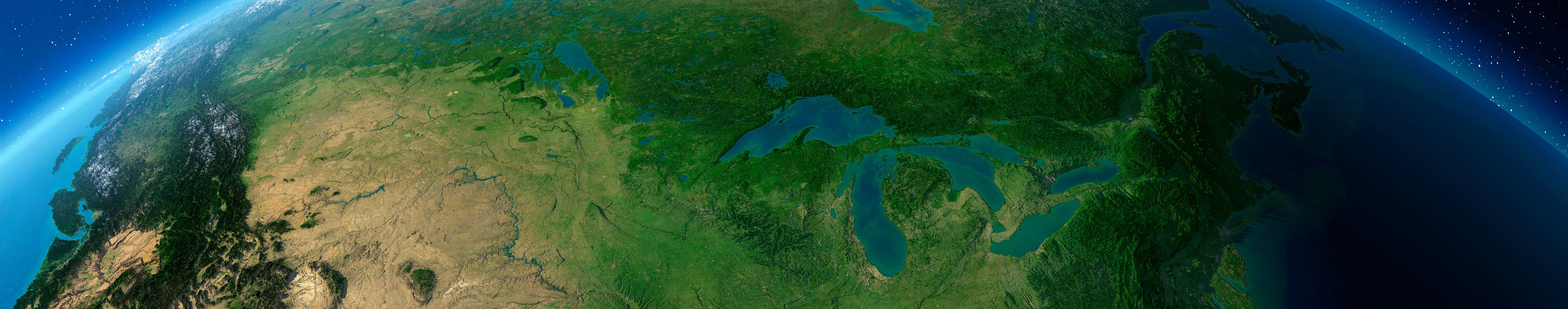 Satellite image of great lakes