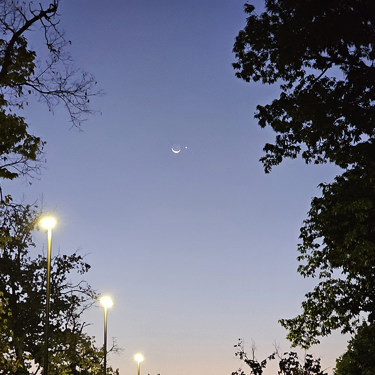 Moon and Venus